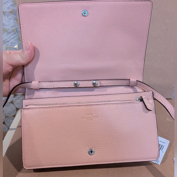 Coach Shoulder Bag Leather pink 🩷 - Picture 4 of 5